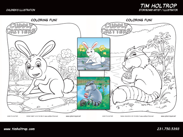 Art samples by storyboard artist, Tim Holtrop -- Children's Illustration