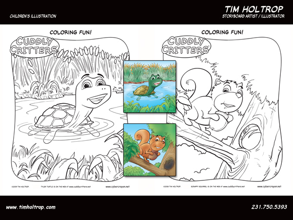 Art samples by storyboard artist, Tim Holtrop -- Children's Illustration