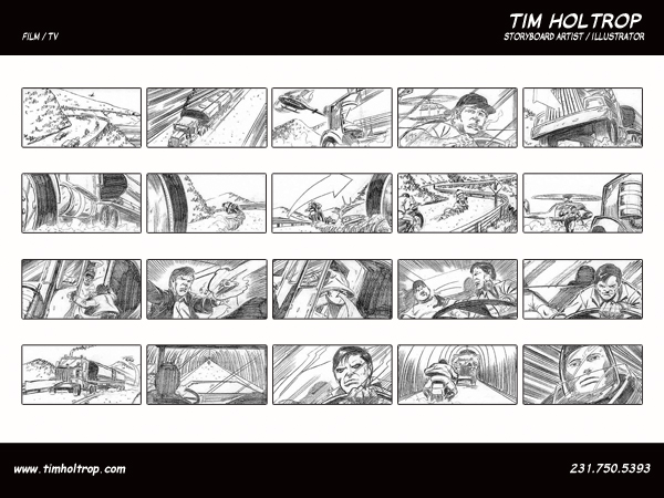 Art samples by storyboard artist, Tim Holtrop -- film and television