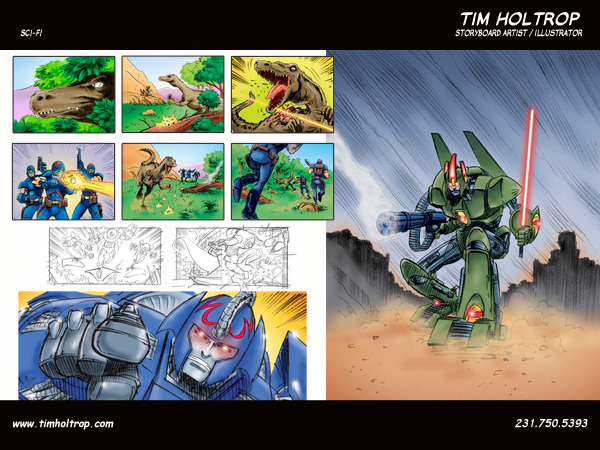 Art samples by storyboard artist, Tim Holtrop -- sci-fi