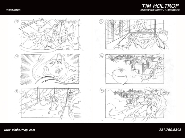 Art samples by storyboard artist, Tim Holtrop -- video games