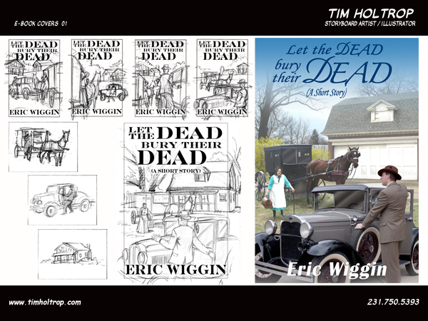 Art samples by storyboard artist, Tim Holtrop -- ebook covers